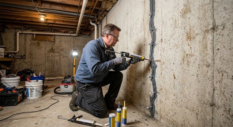 Basement Crack Repair in Solano County, CA