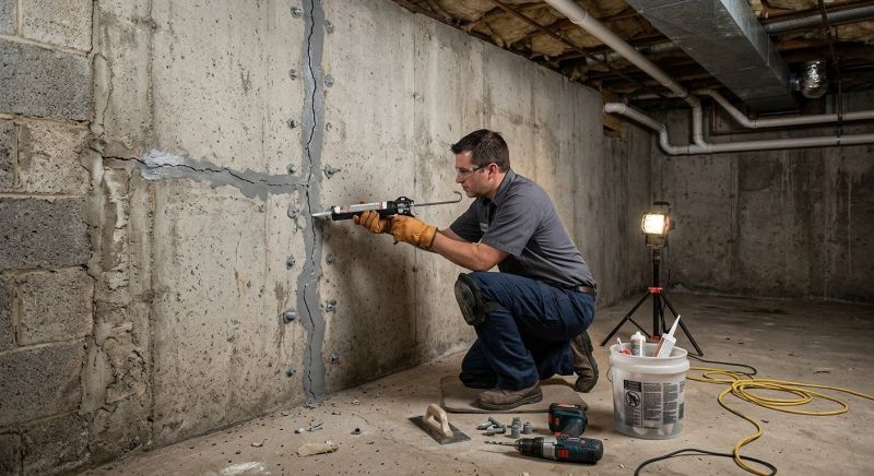 Basement Crack Repair in Solano County, CA