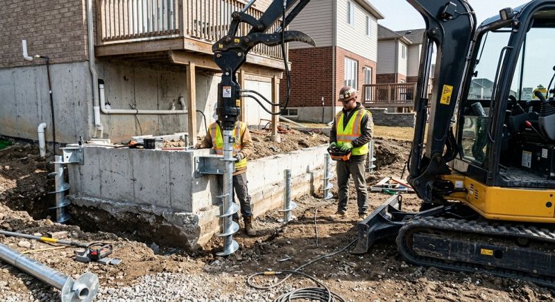 Helical Piers Installation in Solano County, CA