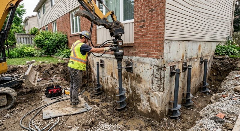 Helical Piers Installation in Solano County, CA