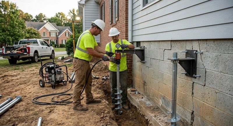 Helical Piers Installation in Solano County, CA